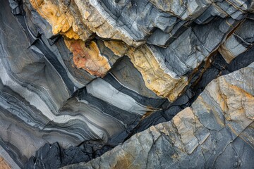 Earth's Palette: Close-Up of Natural Rock Layers