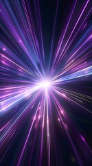 A pink and blue effect of explosion and speed, space burst and motion blurred lines, tunnel, black hole, being sucked by galaxy, teleporting, stars glowing, AI Generated.