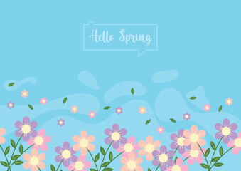Fototapeta na wymiar colorful flower spring background design