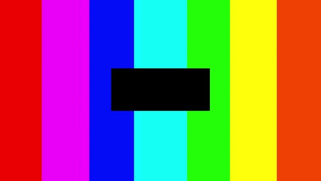 no signal old TV background. Television screen error. color bars technical problems, white noise. No signal old vintage TV Distortion and Flickering Animation Backgrounds.