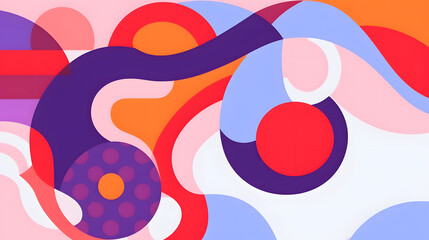 Obraz premium A colorful geometric pattern design with bold shapes and vibrant contrasting colors