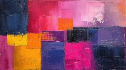 Dawn of Spectrum. Abstract Artwork in Magenta and Blue Tones