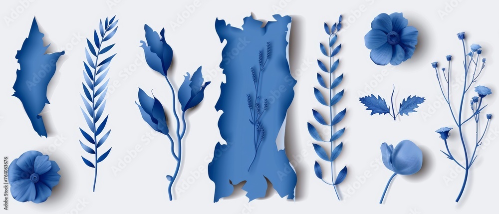 Poster torn piece of paper on transparent background. abstract organic edge blobs. modern illustration.