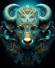 Taurus zodiac sign illustration for astrology, horoscope predictions, and zodiac content