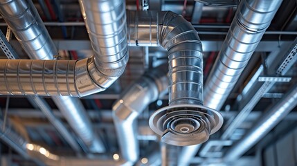 HVAC system illustration with vents, ducts, and the concept of climate control


