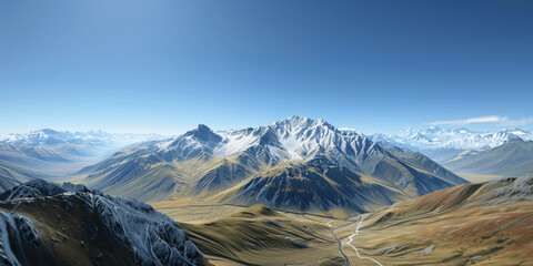 AI-generated majestic and beautiful mountains