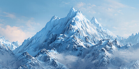 AI-generated majestic and beautiful mountains
