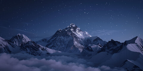 AI-generated majestic and beautiful mountains