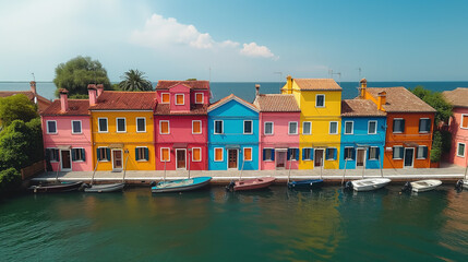 Obraz premium Burano island in Venice, nice summer morning.