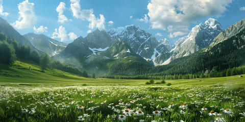 AI-generated majestic and beautiful mountains