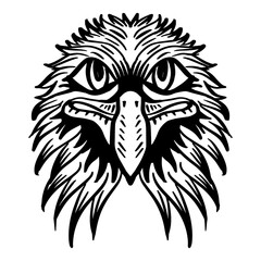 Eagle Head Logo. Hand drawing. Vector illustration. - 764066267