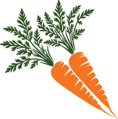 carrots  silhouette style Design 