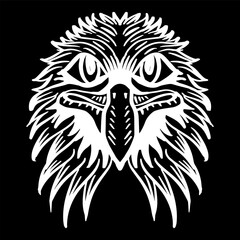 Eagle Head Logo. Hand drawing. Vector illustration. - 764066273