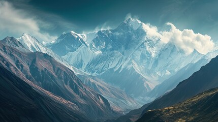 Majestic mountainscape, highlighting the beauty and grandeur of natural landscapes


 - obrazy, fototapety, plakaty