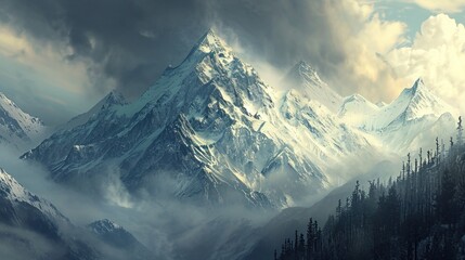Majestic mountainscape, highlighting the beauty and grandeur of natural landscapes


 - obrazy, fototapety, plakaty
