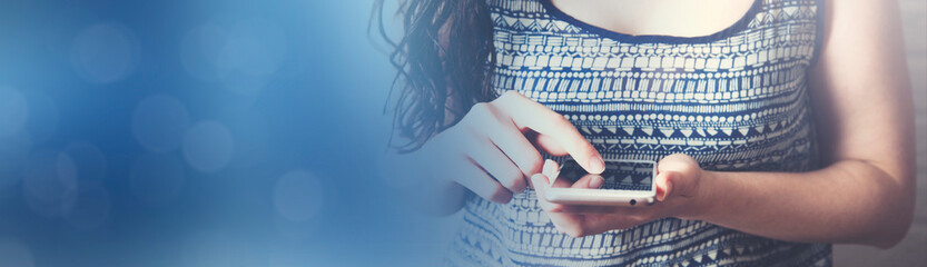 young woman using smart phone