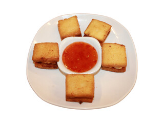 Shrimp Toast isolated on white background