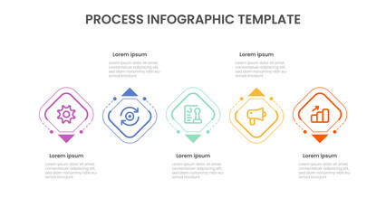 Infographic design template with 5 steps
