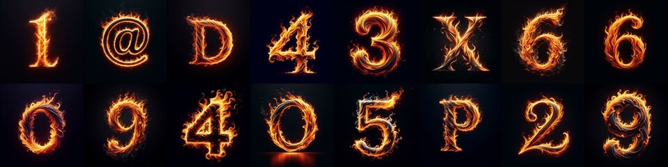 flmmable 3D Lettering Typeface. AI generated illustration