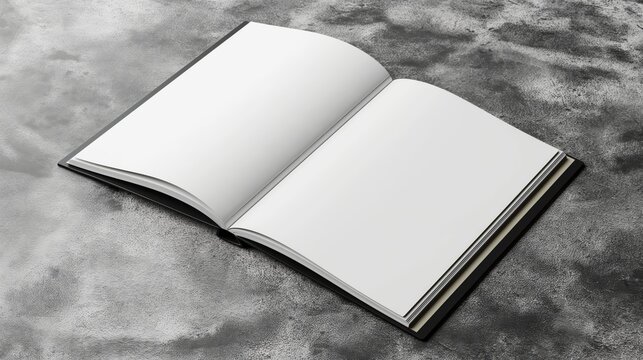 open book with blank pages