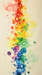 Colorful ink drops on white background