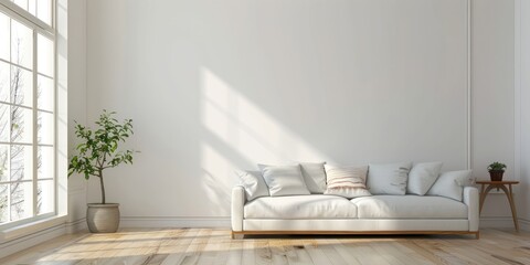 Generate a photography of living room empty background