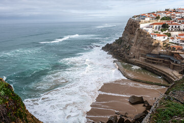 The village from the cliffs on the south side of the village at the Azenhas do Mar viewpoint.