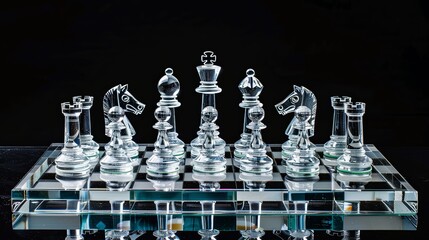 crystal diamond material ,businessman moving chess figure in competition success play. strategy, management or leadership concept 