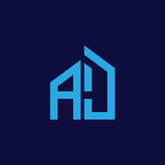 aj real estate logo design