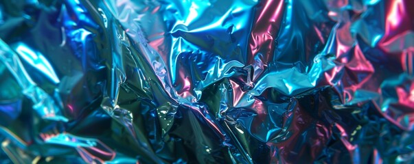 Vibrant iridescent foil texture