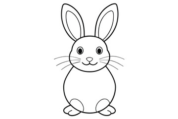 easter bunny coloring book for small kids vector 8.eps