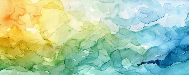 Deurstickers Abstract watercolor painted background © iVGraphic