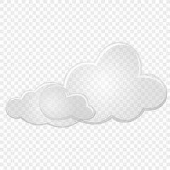 Transparent clouds. Flat design style. For the design of your website, logo, application. Vector illustration