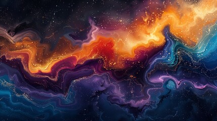 Abstract colorful acrilic floating liquid.