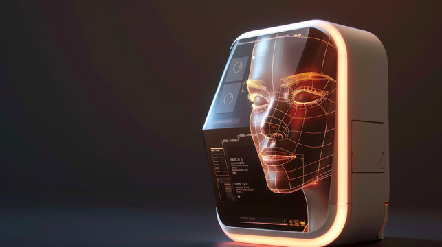 3D model of a compact smart facial skin analyzer for personal use