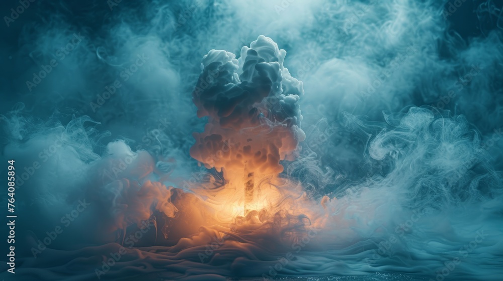 Poster a realistic smoke cloud overlay overlay with dry ice perfect for compositing. drop it into your shot