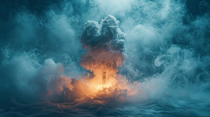 A realistic smoke cloud overlay overlay with dry ice perfect for compositing. Drop it into your shot and set the blending mode to screen or add. - obrazy, fototapety, plakaty