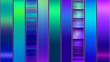 Colorful gradients collection.Green blue violet purp.Generative AI