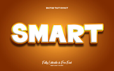 Free vector smart style text effect can be editable