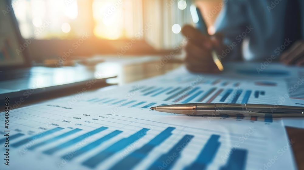 Poster financial planning. business concept statistics. data analysis.