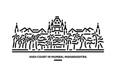 High Court of Maharashtra Mumbai Building illustration