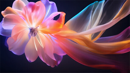 abstract background of lotus flower with different colors 