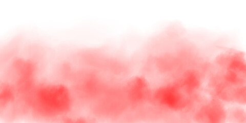 Red smog clouds on floor. Fog or smoke. Isolated transparent special effect. Morning fog over land or water surface. Magic haze. PNG.