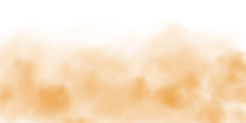Yellow smog clouds on floor. Fog or smoke. Isolated transparent special effect. Morning fog over land or water surface. Magic haze. PNG. - obrazy, fototapety, plakaty