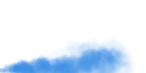 Blue smog clouds on floor. Fog or smoke. Isolated transparent special effect. Morning fog over land or water surface. Magic haze. PNG.

