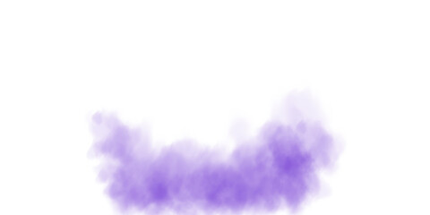 Purple smog clouds on floor. Fog or smoke. Isolated transparent special effect. Morning fog over land or water surface. Magic haze. PNG.

