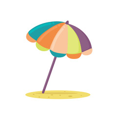 Beach umbrella icon clipart isolated vector illustration