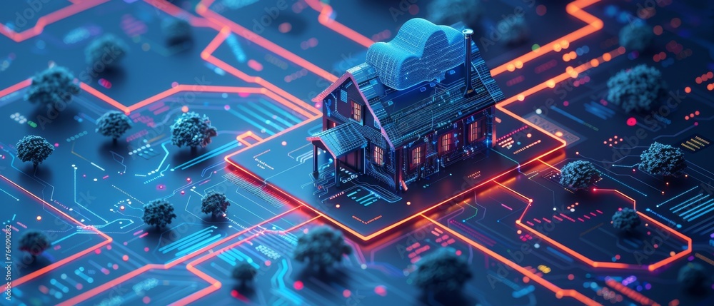 Poster Home is made up of digits and connected with domestic smart devices through cloud storage. A digital control system of a smart house works with IoT and cloud computing technology.