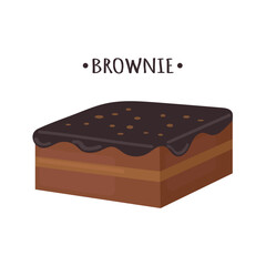 Brownie icon clipart isolated vector illustration