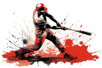 baseball hitter illustration